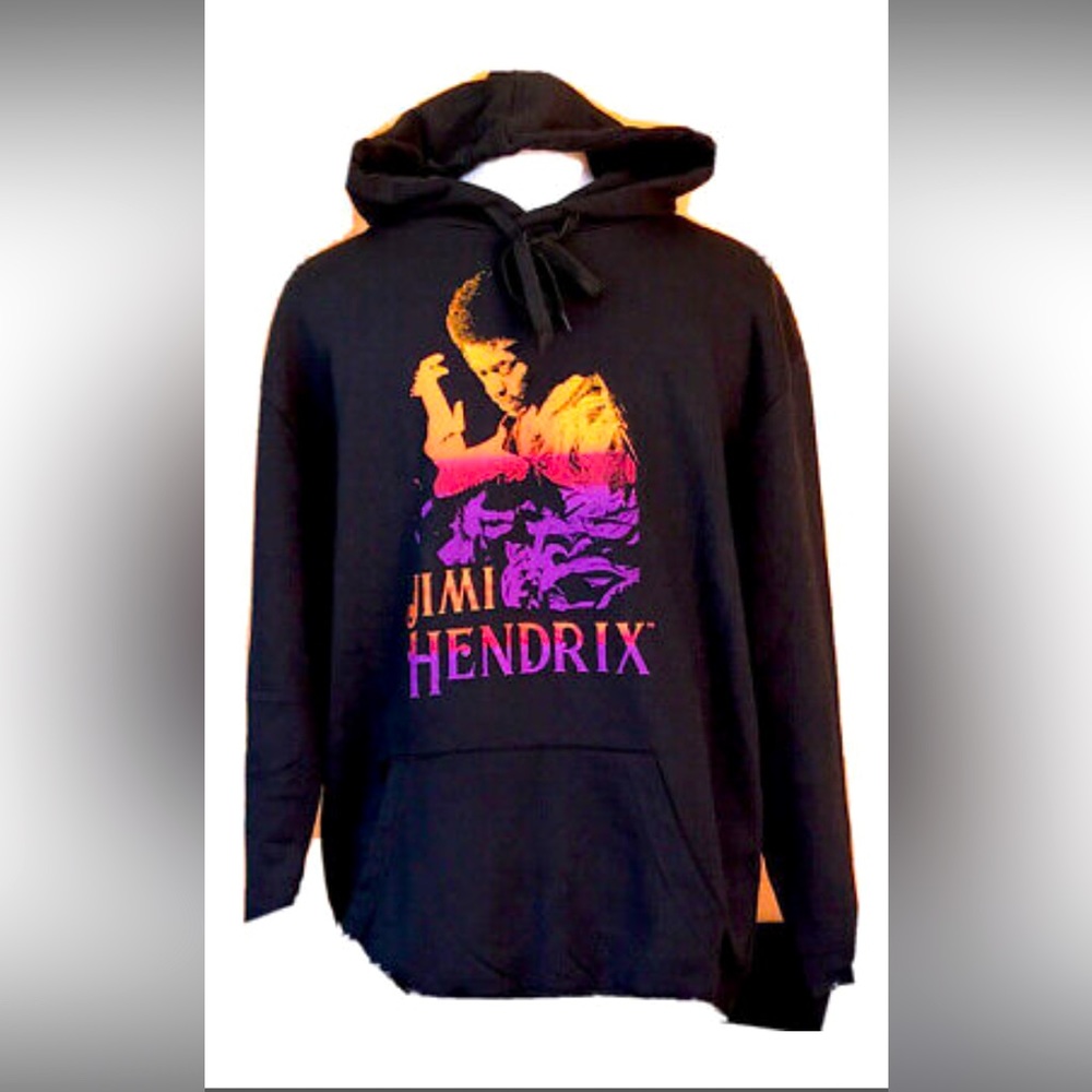 New authentic Jimi Hendrix unisex pull over hoodie graphics concert sweatshirt